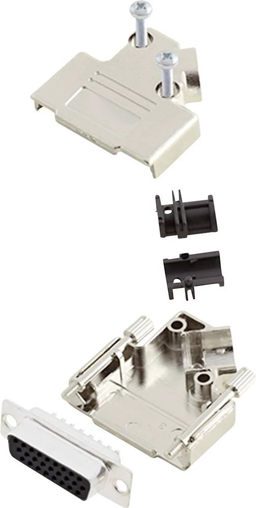 D-SUB letva sa ženskim kontaktima-set 45 ° broj polova: 26 lemna čaša encitech D45PK-M-15-HDS26-K 1 set slika