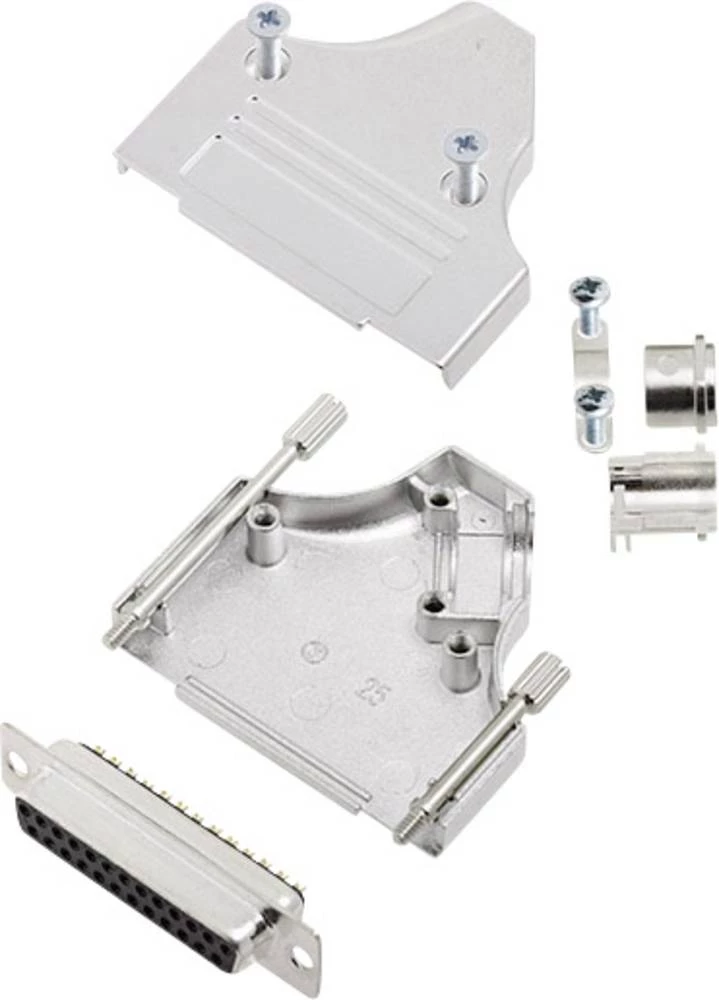 D-SUB letva sa ženskim kontaktima-set 180 ° broj polova: 25 lemna čaša encitech MHDM35-25-DBS-K 1 set slika