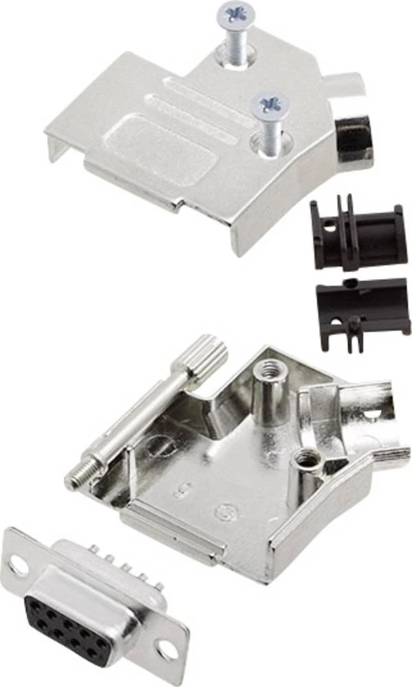 D-SUB letva sa ženskim kontaktima-set 45 ° broj polova: 9 lemna čaša encitech D45ZK09-DMS-K 1 set slika