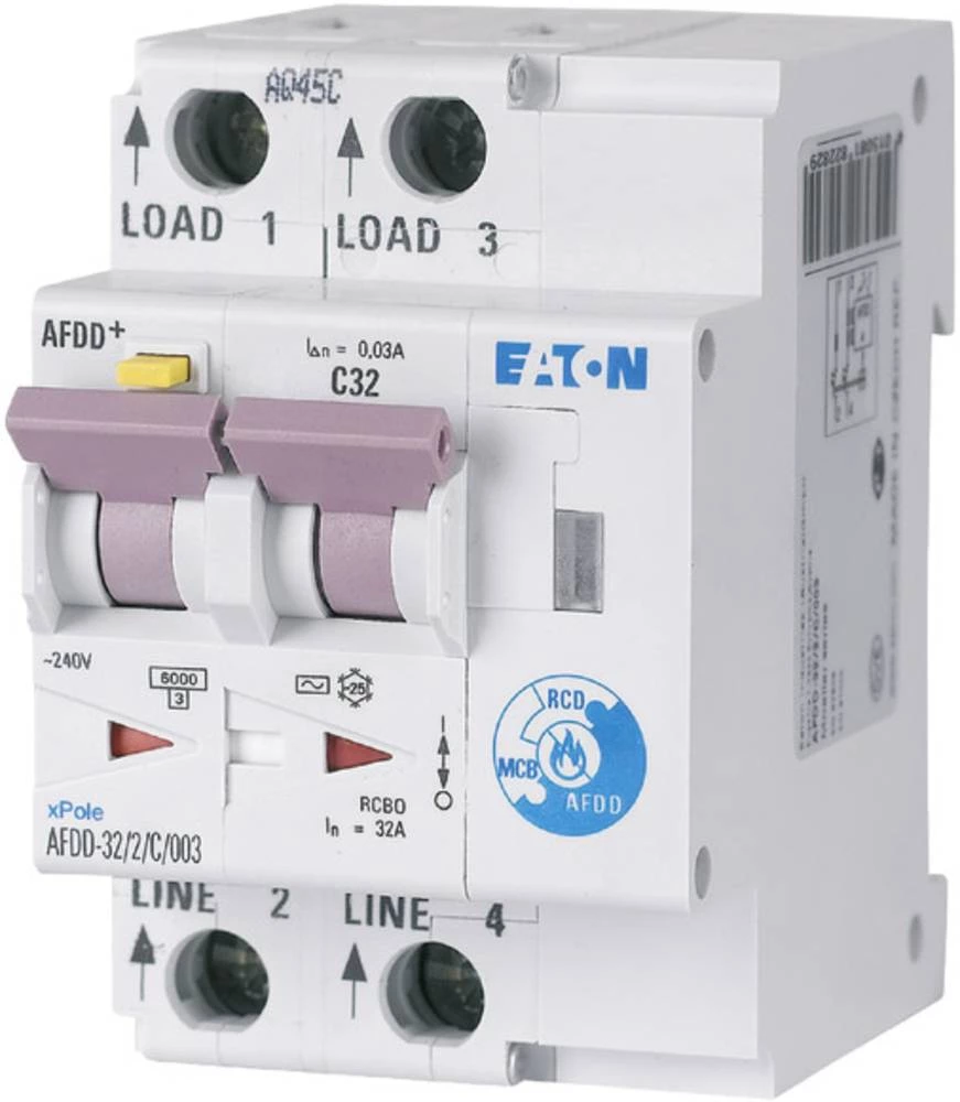 Prekidač za zaštitu od požara 2-polni 30 mA 230 V Eaton 187231 slika