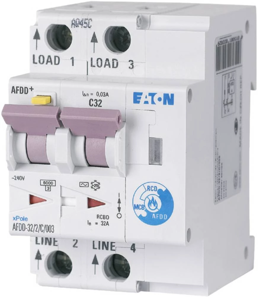 Prekidač za zaštitu od požara 2-polni 30 mA 230 V Eaton 187235 slika