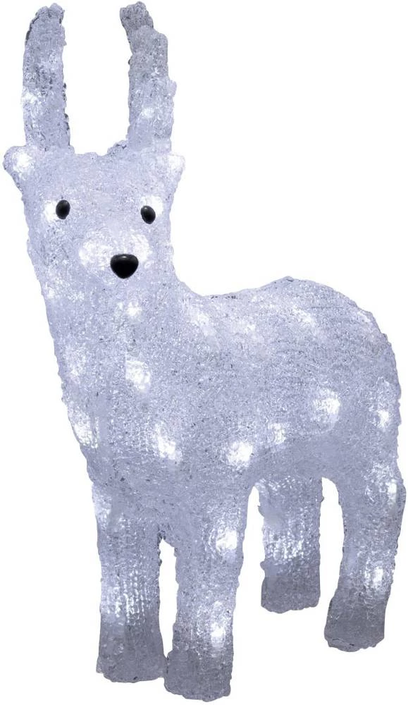 Akrilna figura sjeverni jelen, s tajmerom, hladno bijela LED Konstsmide 6139-203 bijele boje slika