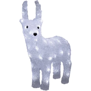 Akrilna figura sjeverni jelen, s tajmerom, hladno bijela LED Konstsmide 6139-203 bijele boje slika