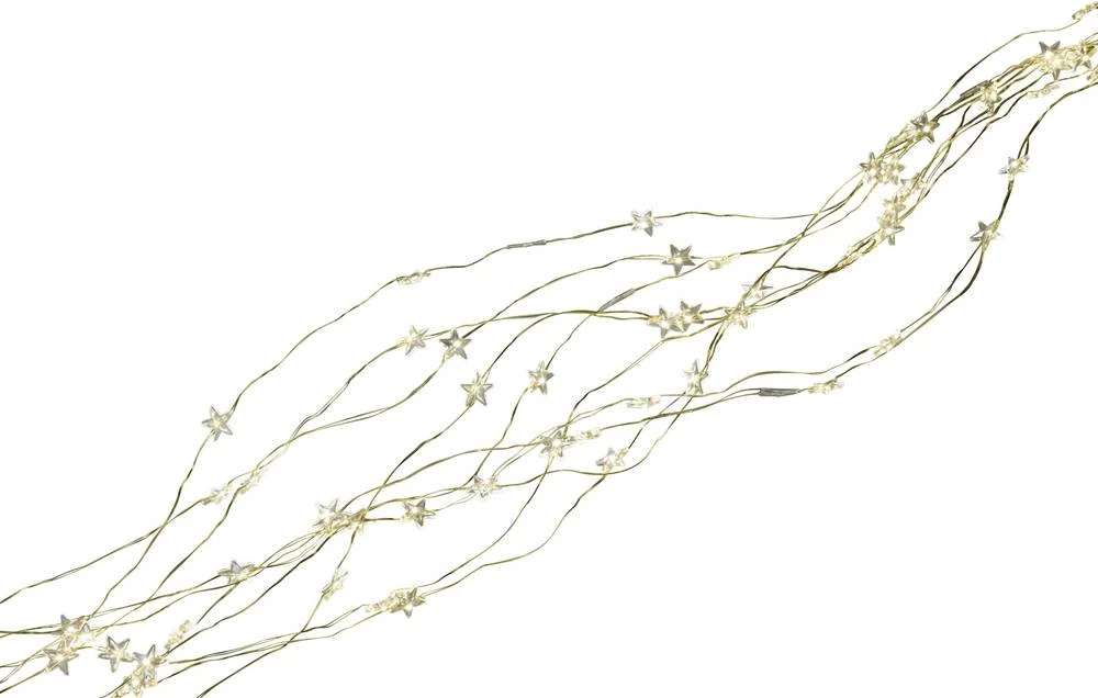 LED lameta, zvijezde, toplo bijela LED Konstsmide 6372-180 prozirna slika