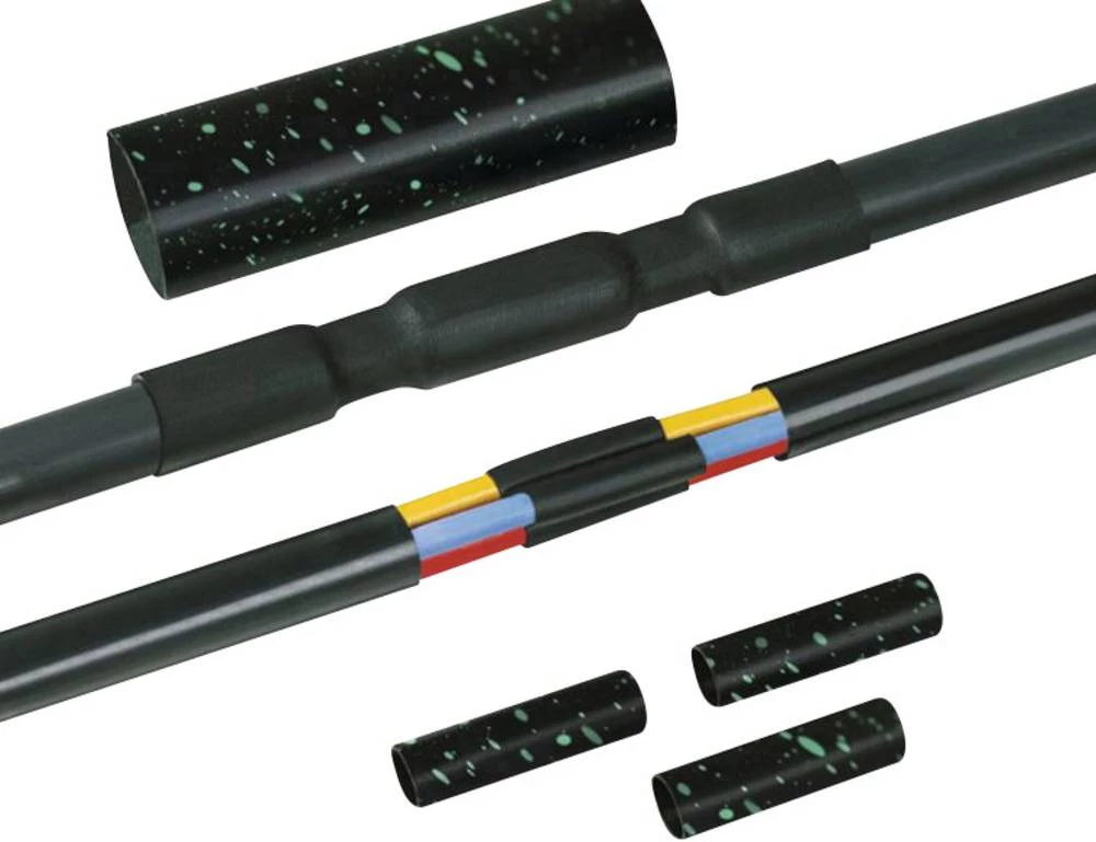 Komplet stezaljka za grijanje s kabelom za spojne vijke--područje: 20 - 75 mm HellermannTyton 380-04018 LVK-C-4x25-150 PO-X BK s slika