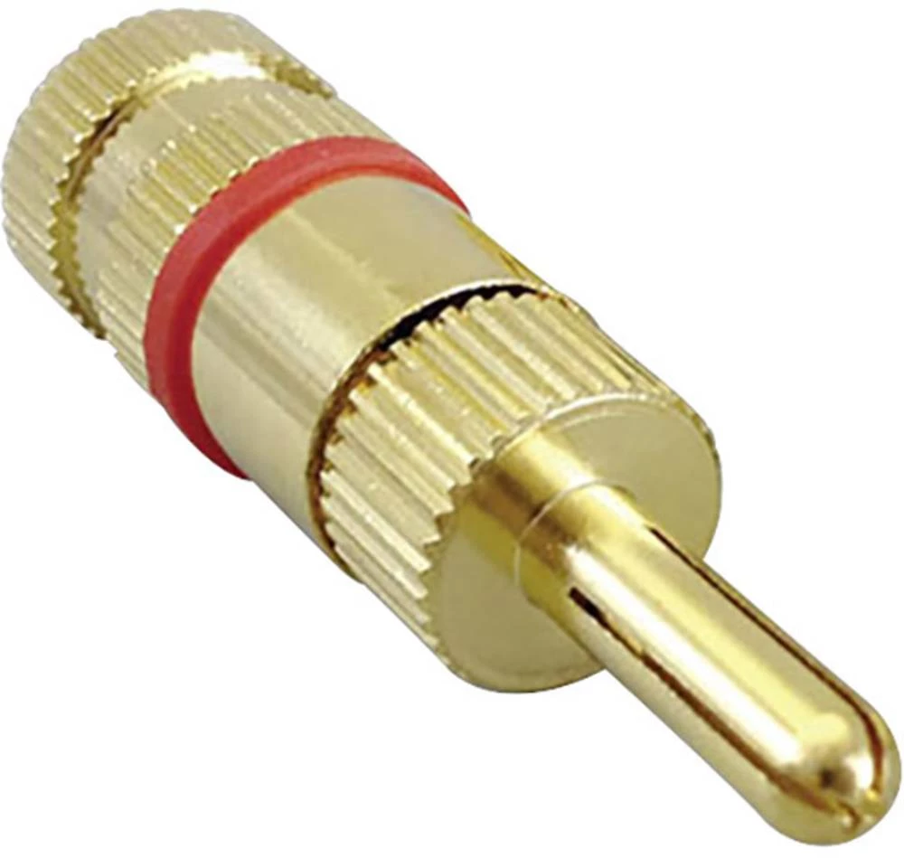 Lamelni ravni utikač utikač, promjer kontakta: 4 mm crvene boje BKL Electronic 1 kom. slika