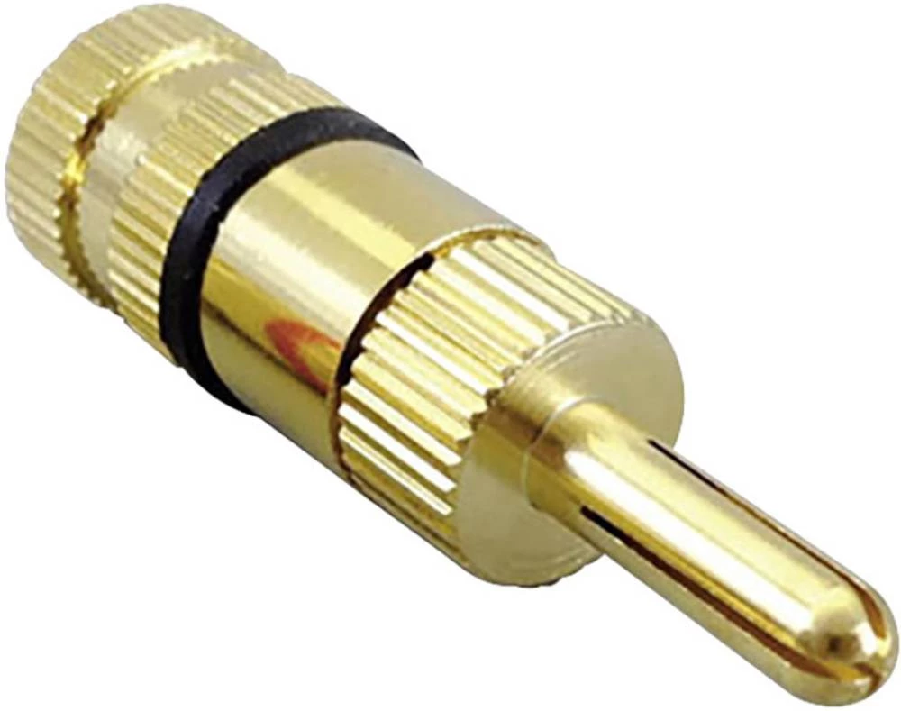 Lamelni ravni utikač utikač, promjer kontakta: 4 mm crne boje BKL Electronic 1 kom. slika