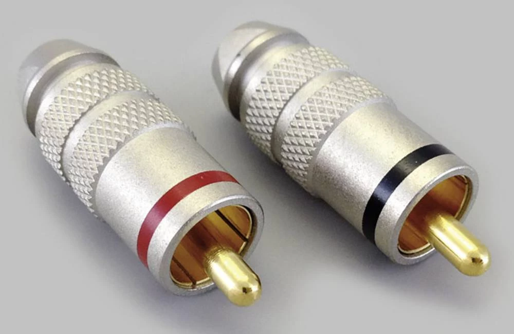 Činč konektor, ravni utikač, broj polova: 2 crne boje BKL Electronic 1 kom. slika