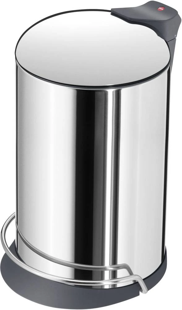 Kanta za smeće 13 l Hailo ProfiLine Solid Design M (promjer x V) 260 mm x 460 mm nehrđajući čelik, nožna pedala, poklopac s auto slika