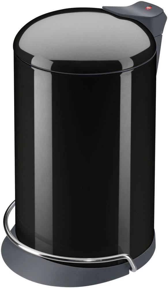 Kanta za smeće 14 l Hailo ProfiLine Solid Design M (promjer x V) 260 mm x 460 mm crne boje, nožna pedala, poklopac s automatskim slika