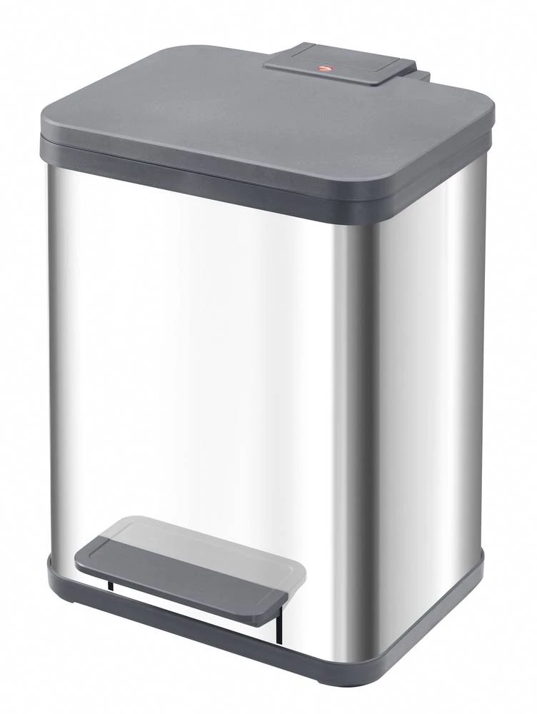 Sustav za razvrstavanje otpada 22 l Hailo ProfiLine Solid Öko duo M (Š x V x D) 320 x 440 x 250 mm nehrđajući čelik, nožna pedal slika