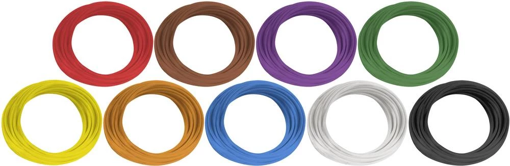 Finožični vodič H05V-K 1 x 0.75 mm plave, crvene, crne, žute, zelene, smeđe, narančaste, bijele, ljubičaste boje BKL Electronic slika