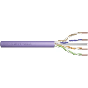 Mrežni kabel CAT 6 U/UTP 4 x 2 x 0.25 mm² Ljubičasta Digitus Professional DK-1613-VH-5 500 m slika