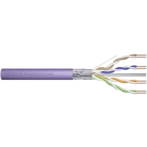 Mrežni kabel CAT 6 F/UTP 4 x 2 x 0.25 mm² Ljubičasta Digitus Professional DK-1623-VH-305 305 m slika