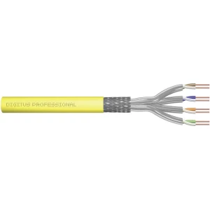Mrežni kabel CAT 7a S/FTP 4 x 2 x 0.32 mm² Žuta Digitus Professional DK-1743-A-VH-10 1000 m slika