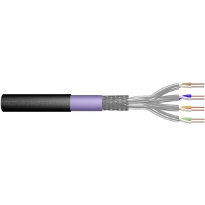 Mrežni kabel S/FTP 4 x 2 x 0.25 mm² Crna (RAL 9005) Digitus Professional DK-1741-VH-1-OD 100 m slika
