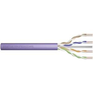 Mrežni kabel CAT 6 U/UTP 4 x 2 x 0.25 mm² Ljubičasta Digitus Professional DK-1613-VH-1 100 m slika