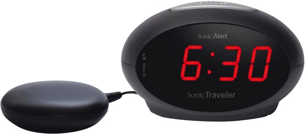 Geemarc 1558319 kvarcna budilica, crne boje slika