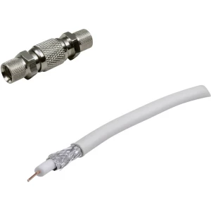Koaksijalni kabel, vanjski promjer: 6.80 mm 75 90 dB bijele boje BKL Electronic 0403518 1 set slika