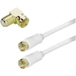 Antenski SAT priključni kabel [1x F-utikač - 1x F-utikač] 2.50 m 85 dB pozlaćeni kontakti, dvostruko oklopljen, bijele boje BKL
