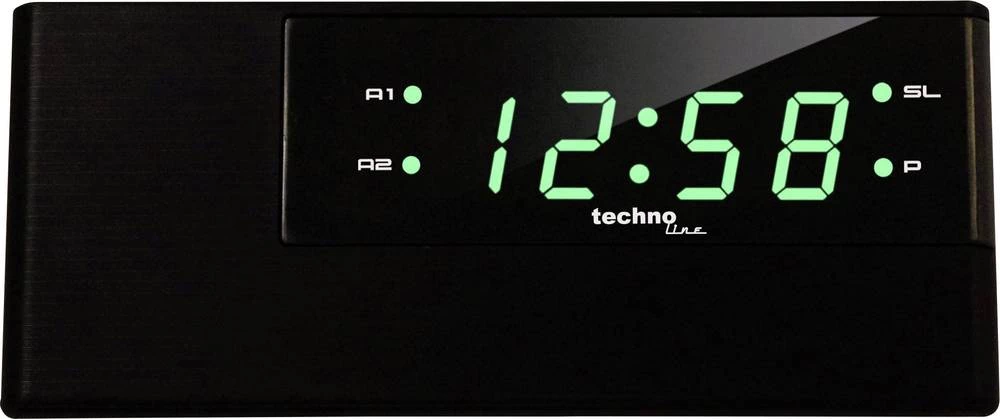 Techno Line WT 488 kvarcna budilica, crne boje, broj alarmnih vremena 2 slika