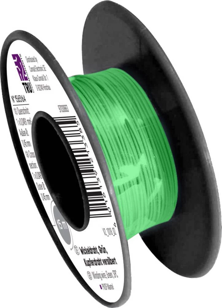 Namotana žica 1565164 TRU COMPONENTS Wire Wrap 1 x 0.05 mm zelena 15 m slika