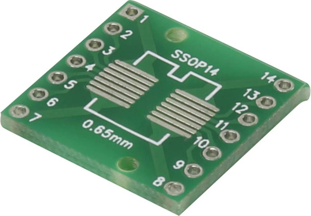 Eksperimentalna pločica SOP14-SSOP14 TRU COMPONENTS epoksidna (D x Š) 15.6 mm x 10.16 mm 35 &micro;m rasterska mjera 2.54 mm sad slika