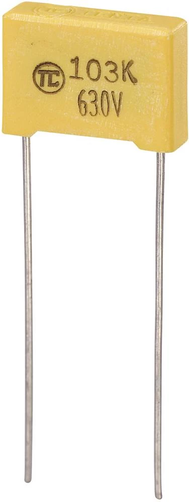 MKS folijski kondenzator TRU COMPONENTS radijalno ožičen 0.01 &micro;F 630 V/DC 5 % 10 mm (D x Š x V) 13 x 4 x 9 mm 1 kom. slika