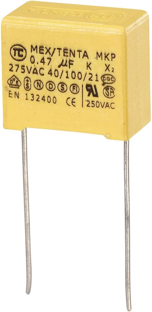 MKP-X2 kondenzator za otklanjanje radiosmetnji TRU COMPONENTS radijalno ožičen 0.68 &micro;F 275 V/AC 10 % 15 mm (D x Š x V) 18  slika