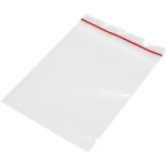 Vrećica s patetnim zatvaračem bez trake za označavanje (Š x V) 70 mm x 100 mm prozirna, polietilen