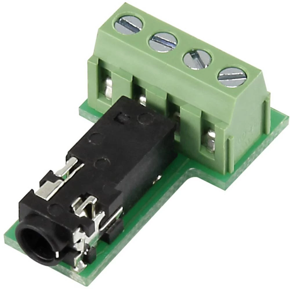 Klinken utični konektor 3.5 mm utičnica, horizontalna ugradnja, broj polova: 4 stereo, crne boje Conrad Components PJ3.5-4TB-1 1 slika