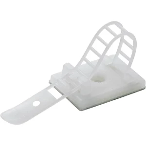 Montažno podnožje, samoljepivo, vijčano, sa vezicom za kabele, prirodne boje Conrad Components 547812 WCT-64 25 kom. slika