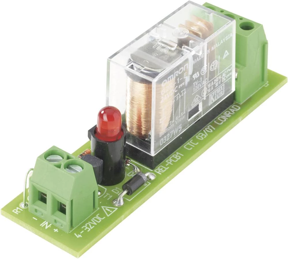 Relejska ploča, opremljena REL-PCB1 1 TRU COMPONENTS 1 izmjenični kontakt 12 V/DC 1 kom. slika