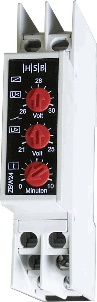 Nadzorni relej 20 - 31 V/DC 1 preklopni 1 kom. HSB Industrieelektronik ZBW24 zaštita od pražnjenja i preopterećenja olovnih akum slika