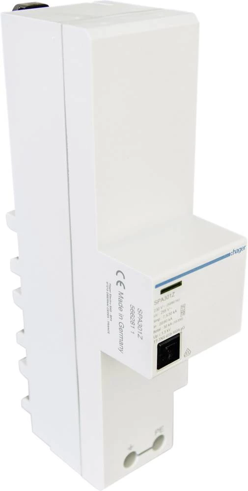 Odvodnik prenapona SPA301Z Hager TT/TN-S sustav prenaponska zaštita za: razvodni ormar 30 kA slika