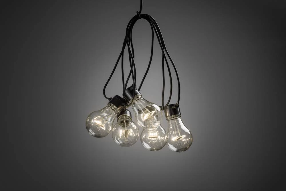 Konstsmide 2372-100 svjetlosni lanac za zabave, vanjski, na baterije 5 + 40 žarulja, LED čista, toplo bijela, dužina osvjetljenj slika