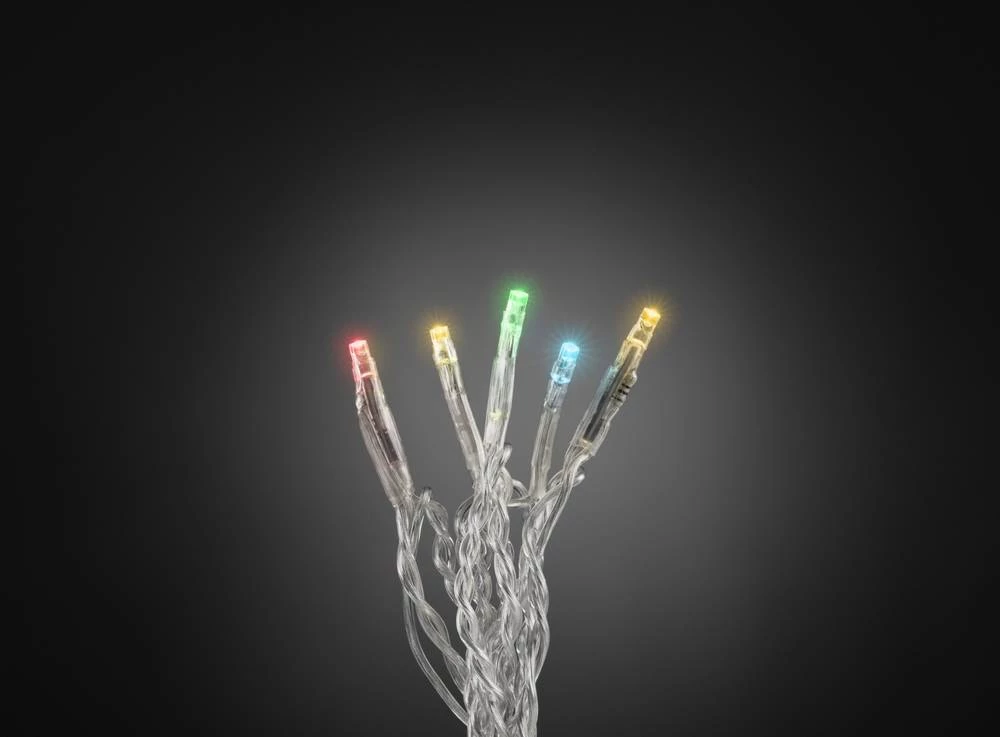 Konstsmide 6353-523 mikro svjetlosni lanac, unutarnji, na struju 50 LED šarene, dužina osvjetljenja: 3.43 m slika