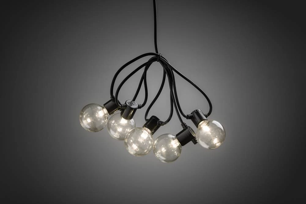 Konstsmide 2374-100 svjetlosni lanac za zabave, vanjski, na struju 20 + 40 žarulja, LED čista, toplo bijela, dužina osvjetljenja slika