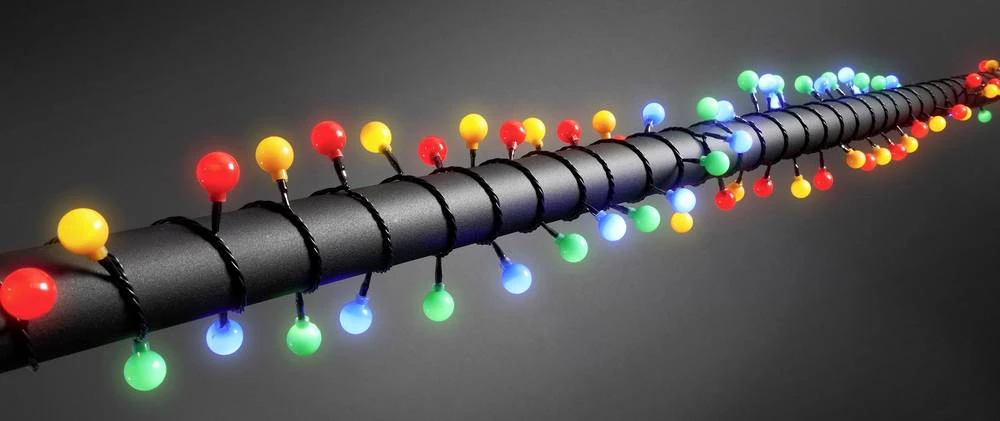 Konstsmide 3696-507 mini svjetlosni lanac, vanjski, na struju 80 LED šarene, dužina osvjetljenja: 6.32 m slika