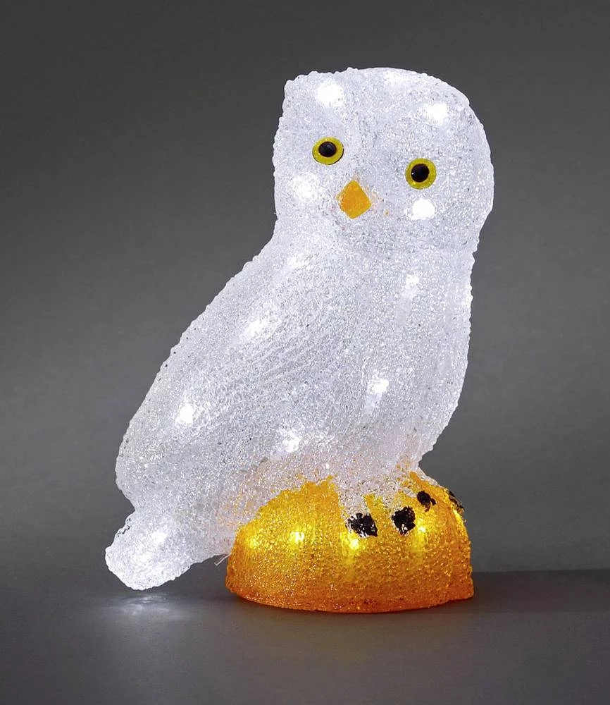 Akrilna figura sova, hladno bijela LED Konstsmide 6185-203 bijele boje slika