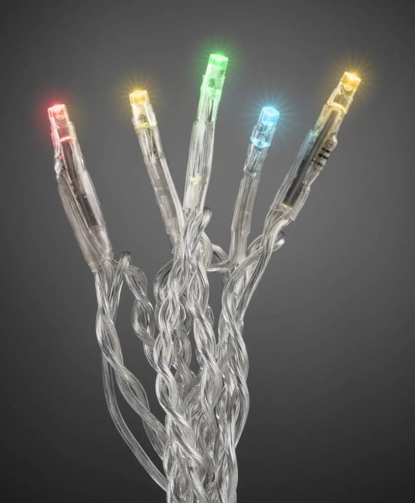 Konstsmide 6351-523 mikro svjetlosni lanac, unutarnji, na struju 20 LED šarene, dužina osvjetljenja: 1.33 m slika