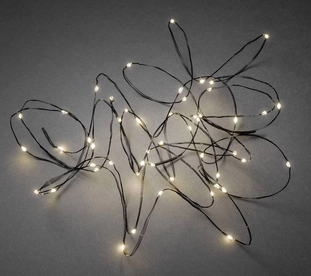 Konstsmide 6386-100 svjetlosni lanac s motivom, kapljice, unutarnji, na struju 50 LED toplo bijela, dužina osvjetljenja: 4.9 m slika