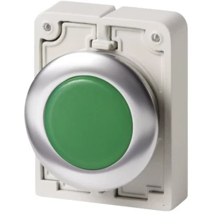 Svjetlosni signalizator plosnat, okrugao , kromirani Zelena Eaton M30C-FL-G 1 ST slika