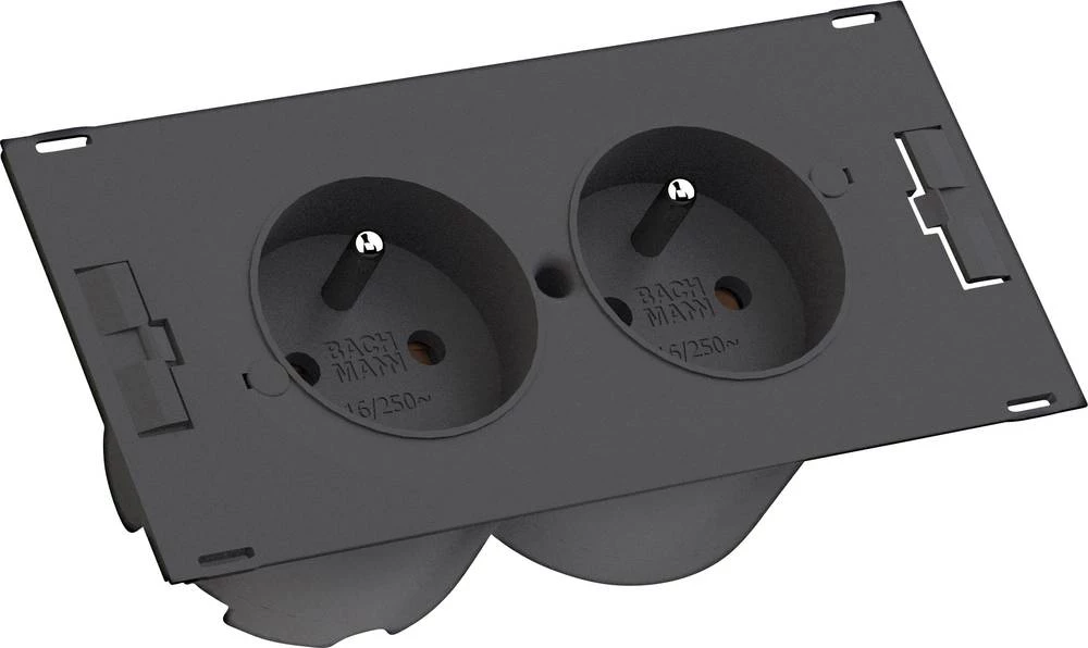 Modul 2-struke utičnice 4953491 Bachmann crna 0.2 m slika