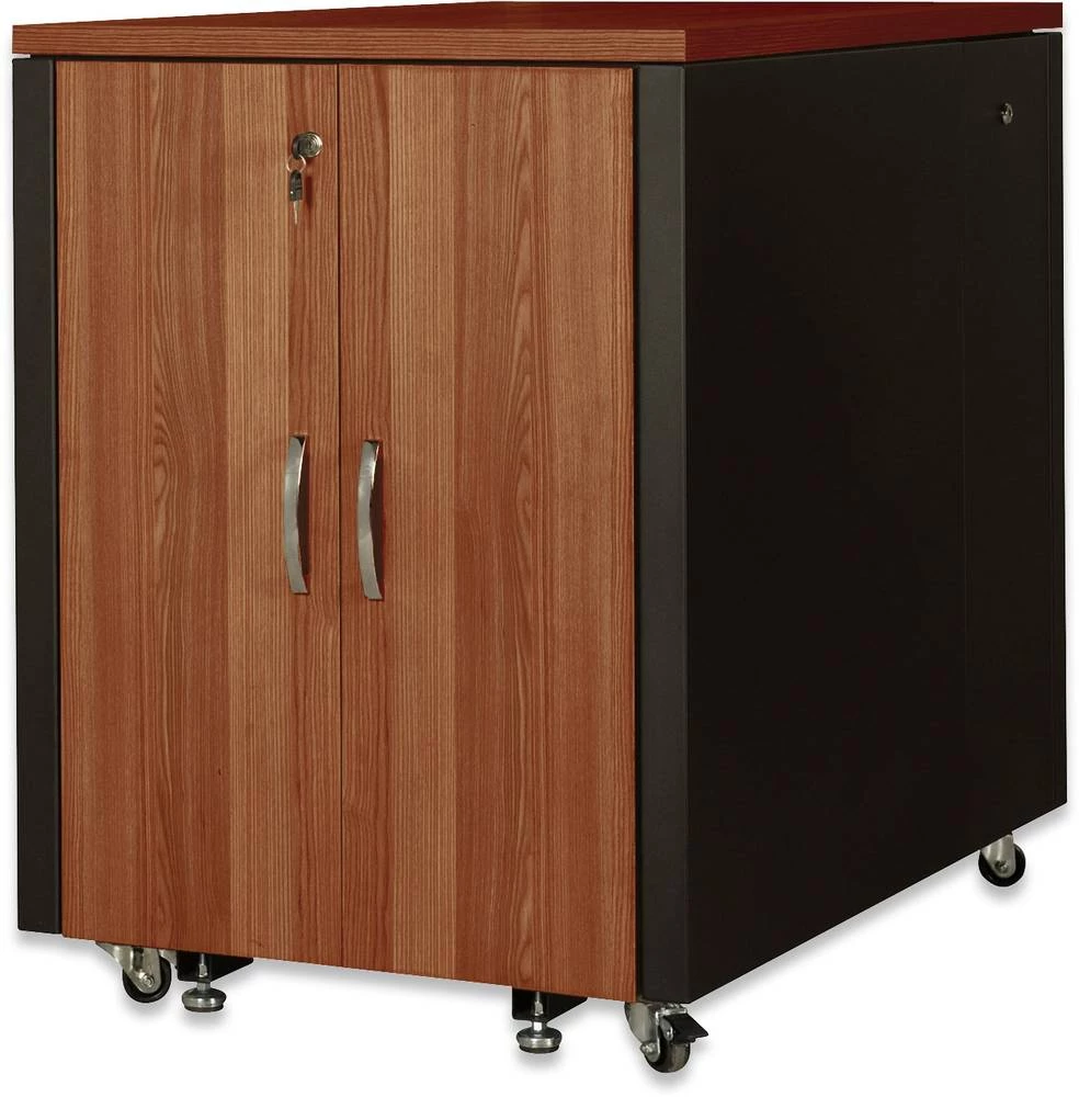 19 serverski ormar Digitus Professional DN-19 17U-SO-C (Š x V x d) 750 x 1000 x 1130 mm 17 U Crna (RAL 9005), Trešnjino drvo slika