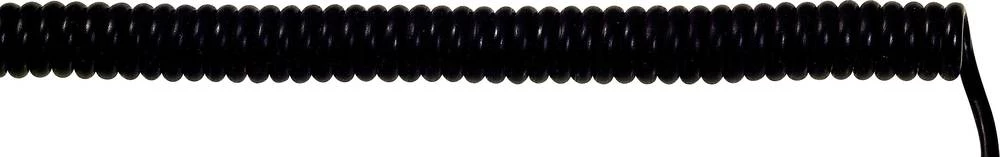 Spiralni kabel UNITRONIC&reg; SPIRAL 1200 mm / 1600 mm 3 x 0.25 mm crne boje LappKabel 73220248 5 kom. slika