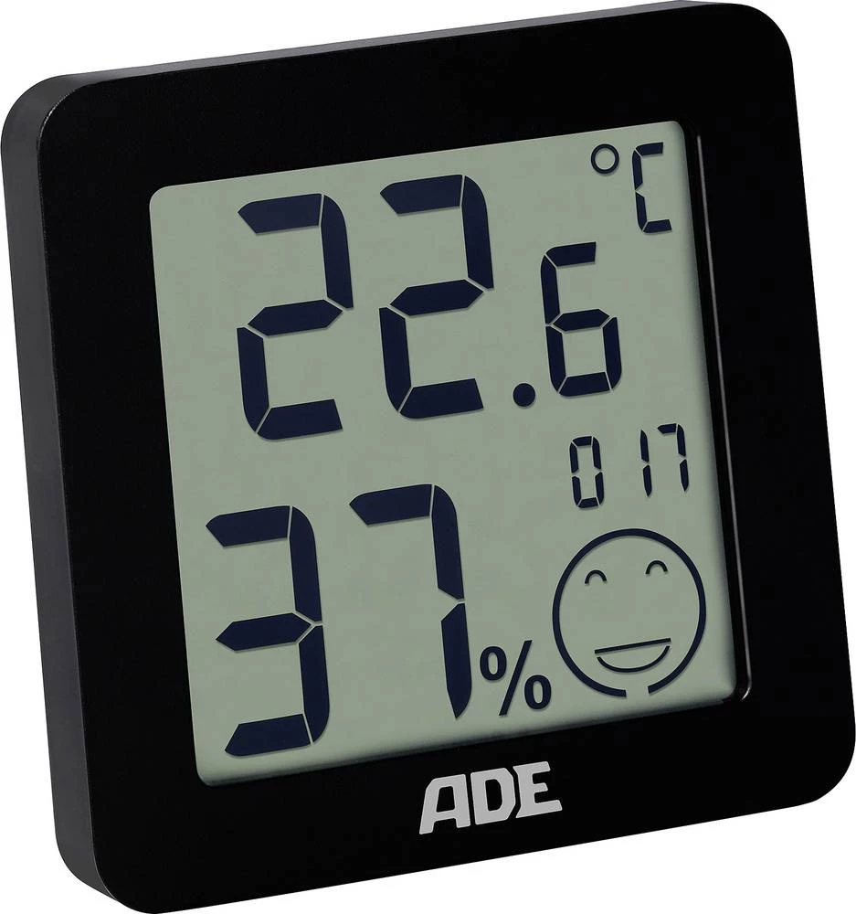 ADE WS 1707 termometar/vlagomjer, crne boje slika