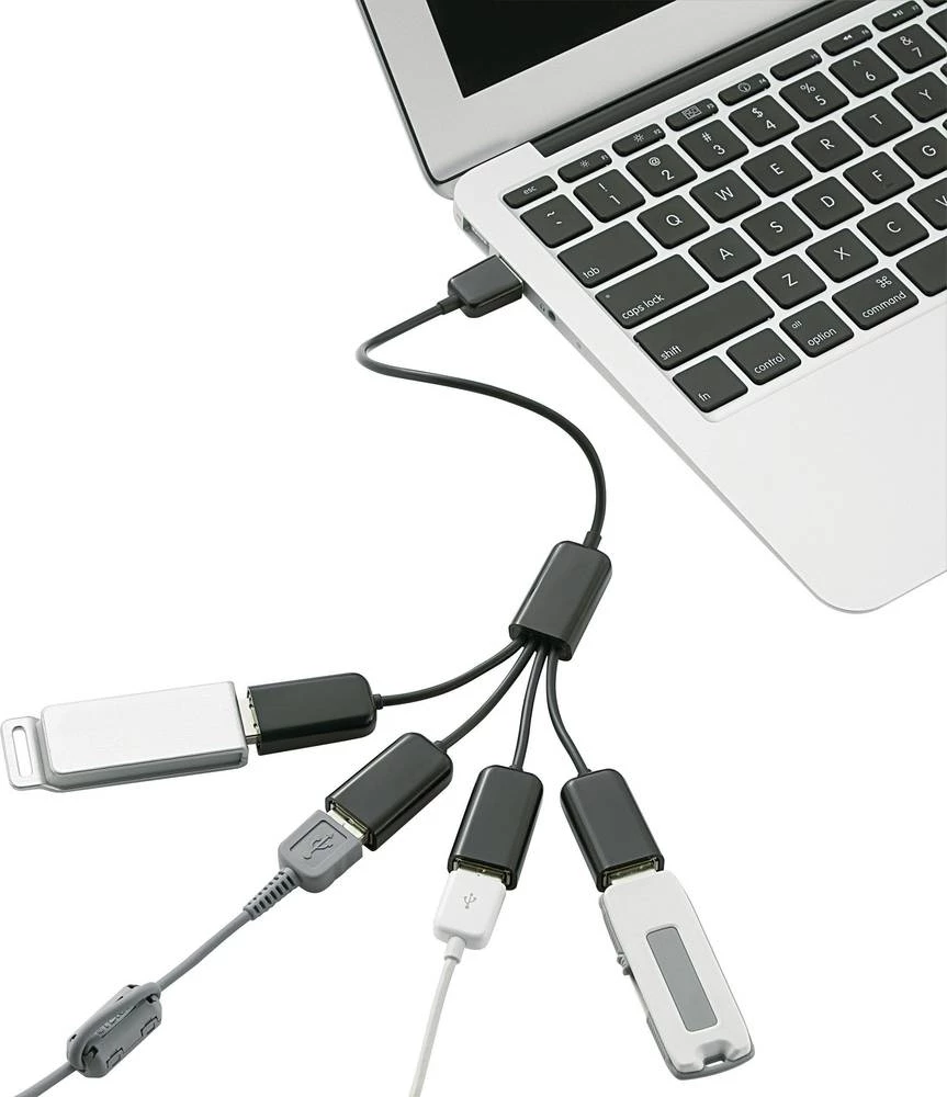 4-portni USB 2.0-Hub 975100 crne boje slika