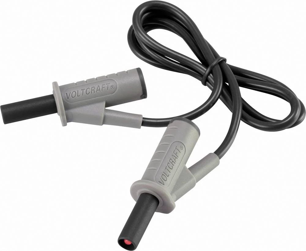 Fleksibilni sigurnosni mjerni vod MSB-501 [lamelni utikač 4 mm - lamelni utikač 4 mm] 0.75 m crna 10 A slika