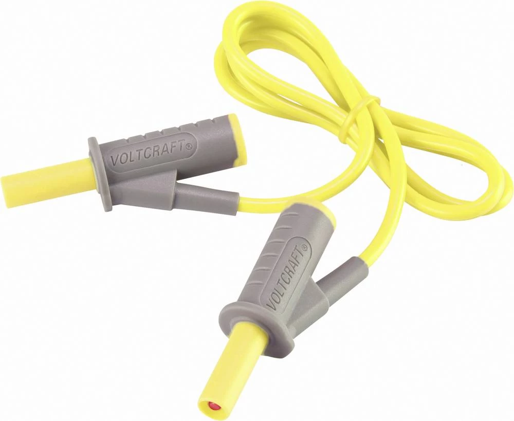 Fleksibilni sigurnosni mjerni vod MSB-501 [lamelni utikač 4 mm - lamelni utikač 4 mm] 0.75 m žuta 10 A slika